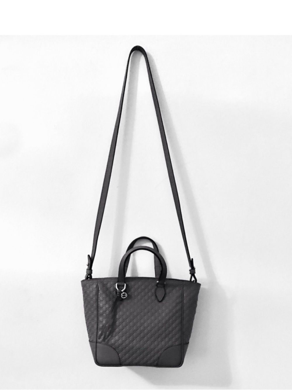 Gucci Black Quilted Shoulder Tote with Long Strap